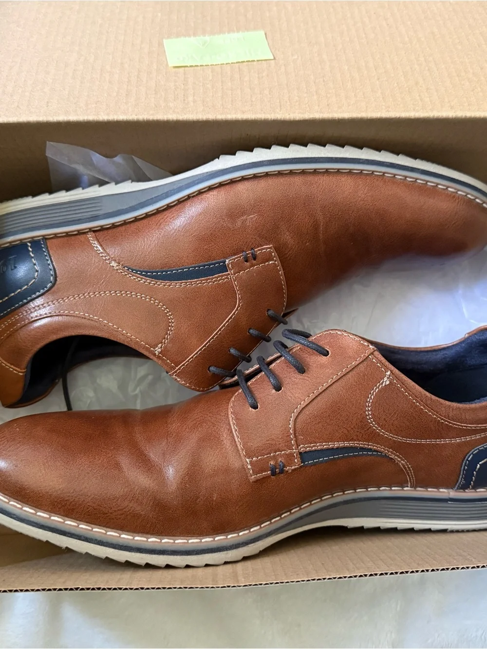 Men's Brown Leather Derby Shoes